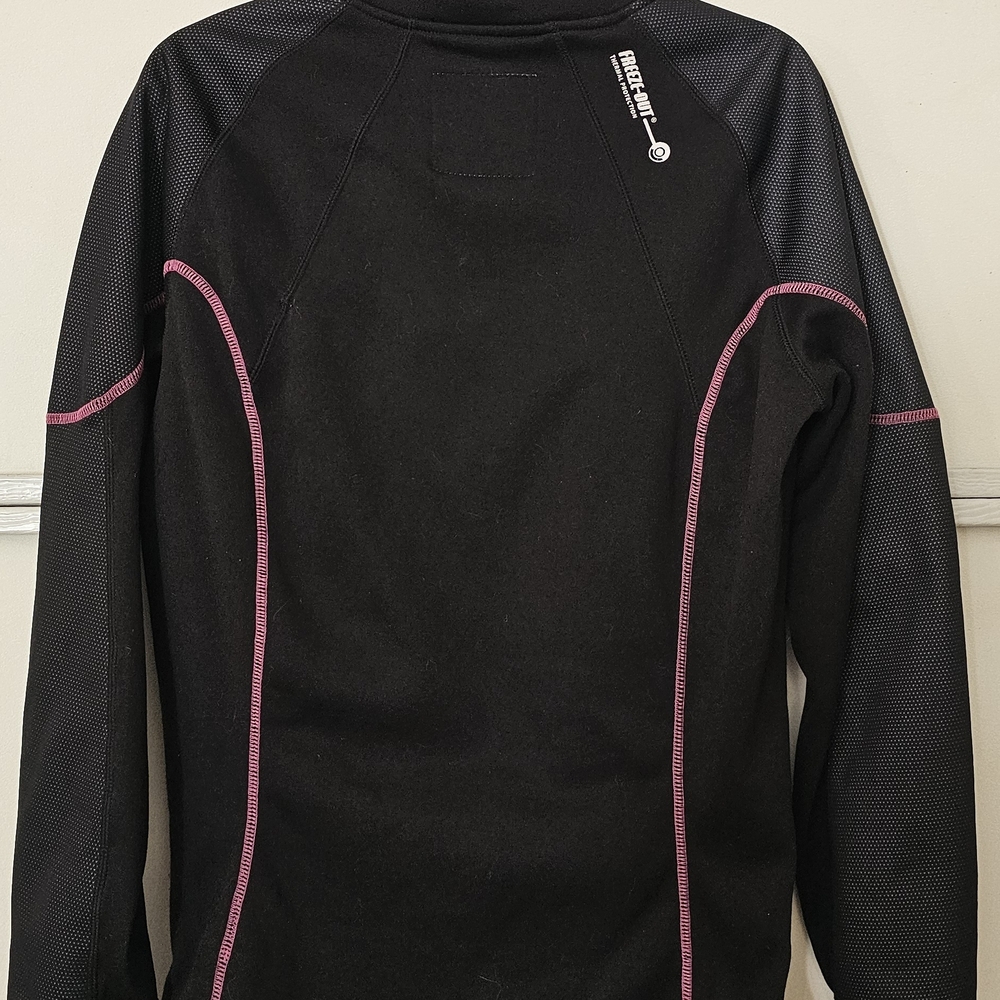 Bilt Freeze-Out Black Thermal 1/4 Zip Top with Pink Accents